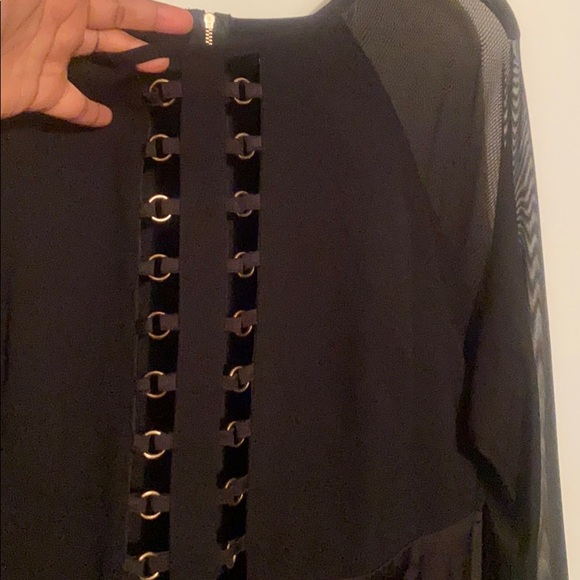 FTF Sheer Longsleeved Black Sexy Dress - Picture 6 of 7